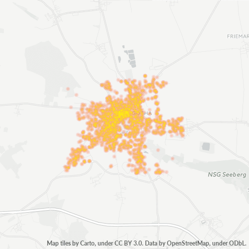 Heatmap für plz 99867