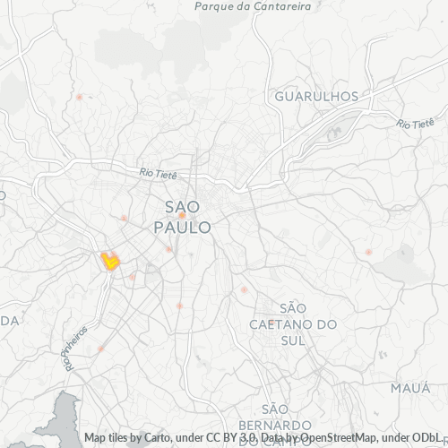 01455-000 Mapa de calor de densidad empresarial