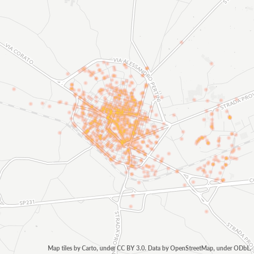 Mappa di calore per cap 70037