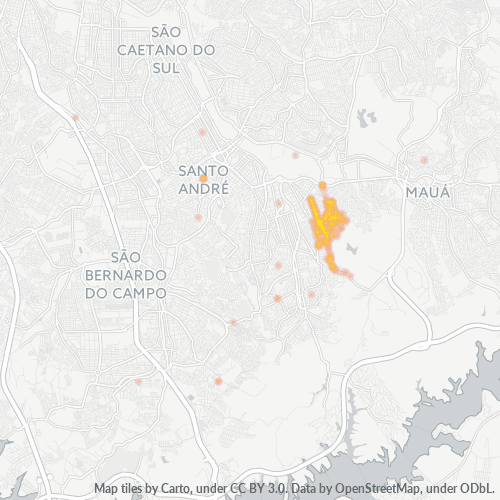 09120-000 Mapa de calor de densidad empresarial