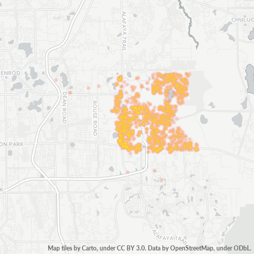 32826 Business Density Heatmap