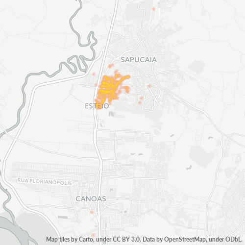93265-000 Mapa de calor de densidad empresarial