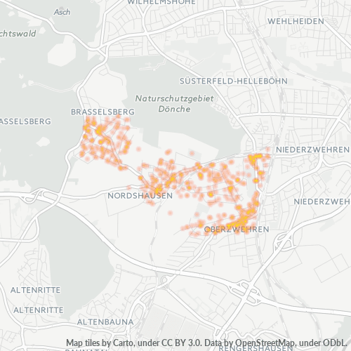 Heatmap für plz 34132