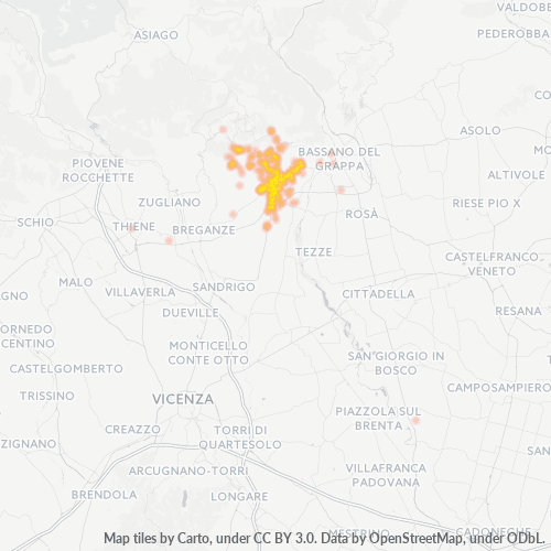 Mappa di calore per cap 36063