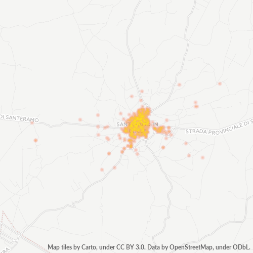 Mappa di calore per cap 70029