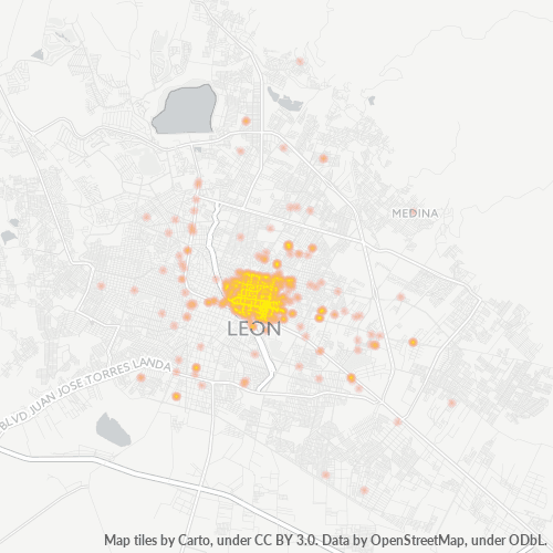 37260 Mapa de calor de densidad empresarial