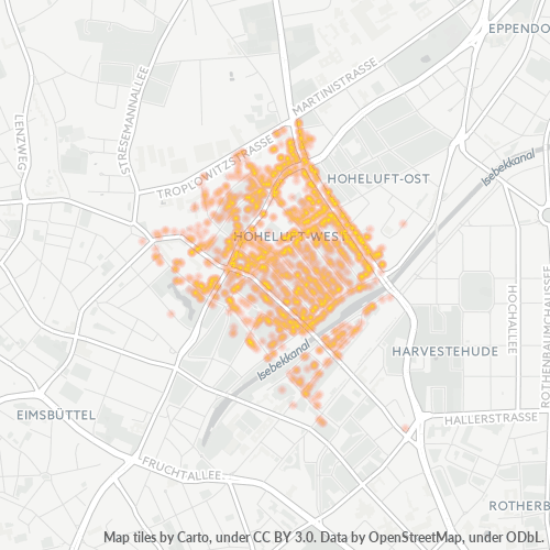 Heatmap für plz 20253