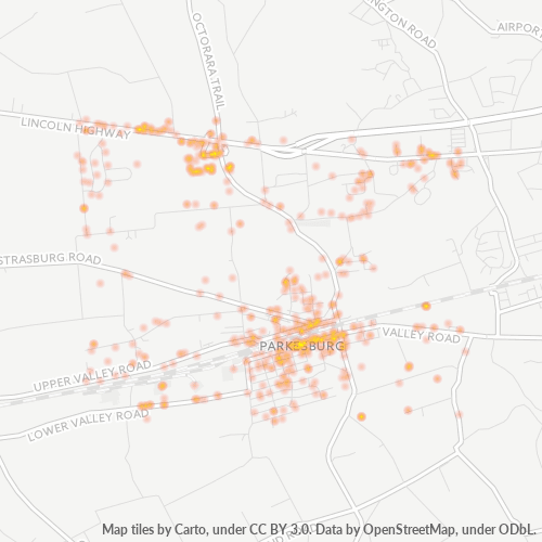 19365 Business Density Heatmap