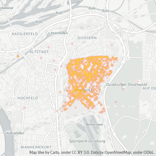 47057 Standortdichte-Heatmap