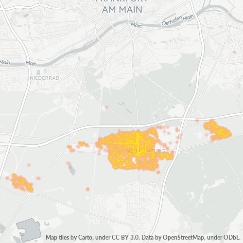63263 Standortdichte-Heatmap