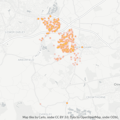 RG41 Business Density Heatmap