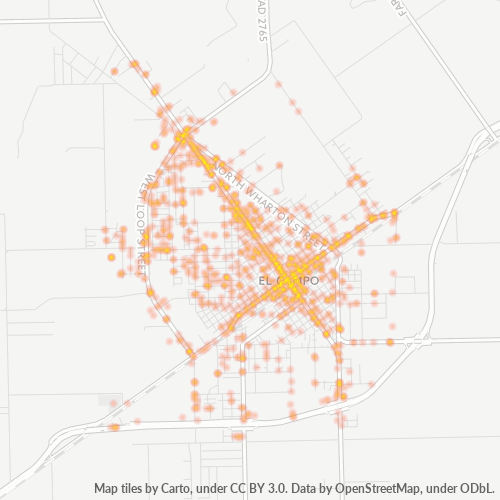 77437 Business Density Heatmap