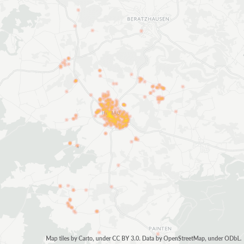 Heatmap für plz 93155