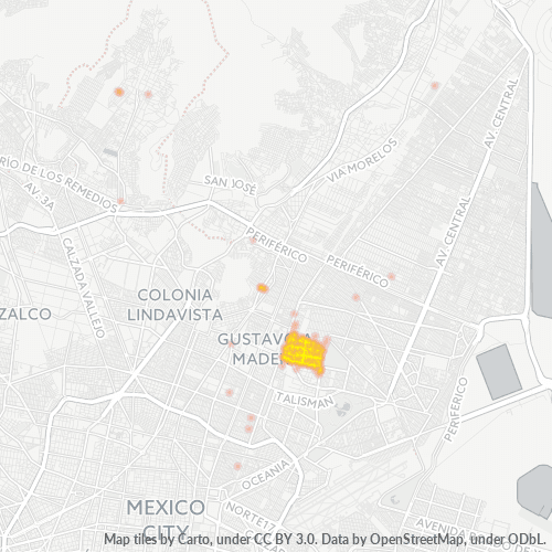 07580 Mapa de calor de densidad empresarial
