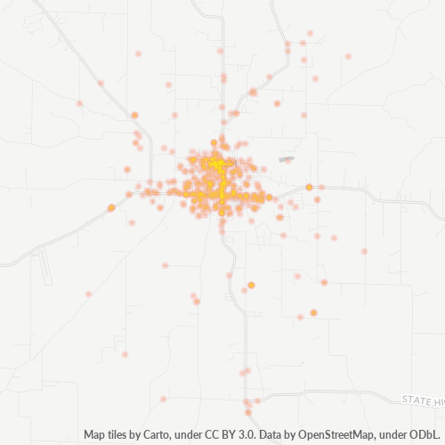 65560 Business Density Heatmap