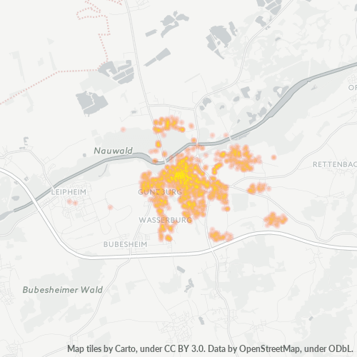 Heatmap für plz 89312