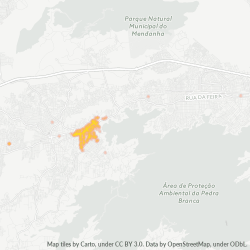 23013-000 Mapa de calor de densidad empresarial