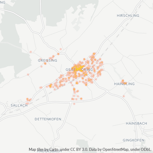 Heatmap für plz 94333