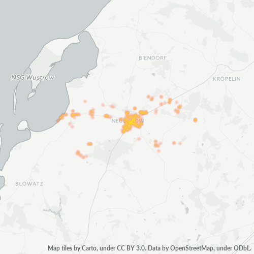 Heatmap für plz 18233