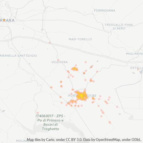 Mappa di calore per cap 44015