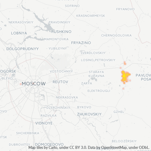 Тепловая карта для почтовый индекс 144000