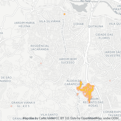 06341-000 Mapa de calor de densidad empresarial