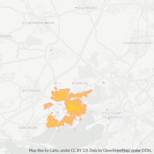 70499 Standortdichte-Heatmap