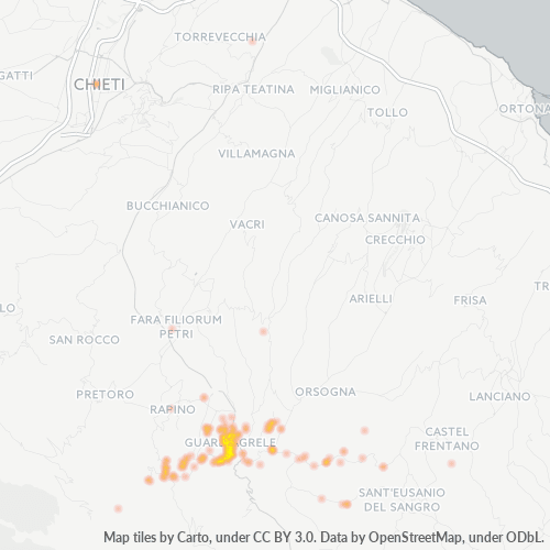 Mappa di calore per cap 66016