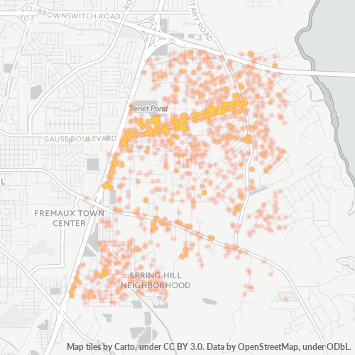 70461 Business Density Heatmap