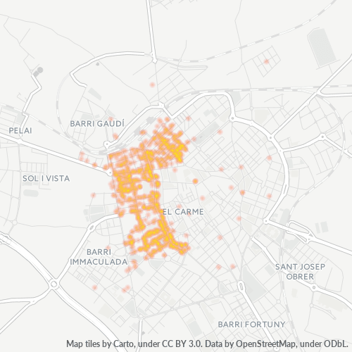 43202 Mapa de calor de densidad empresarial