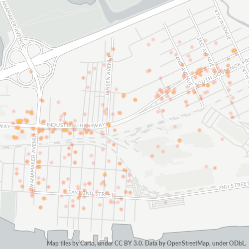 19029 Business Density Heatmap