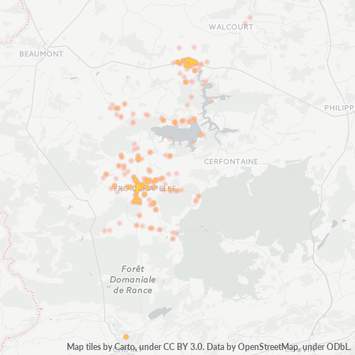 Heatmap voor postcode 6440