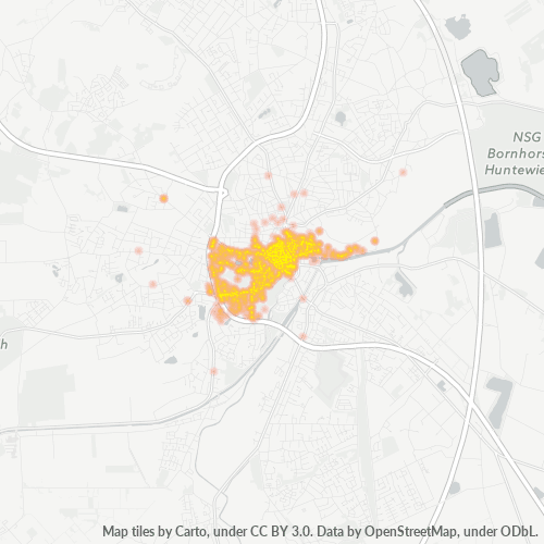 26122 Standortdichte-Heatmap