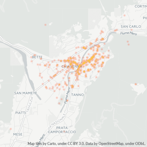 23022 Mappa di concentrazione per la densità di aziende