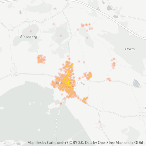 38154 Standortdichte-Heatmap