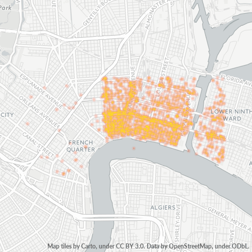 70117 Business Density Heatmap
