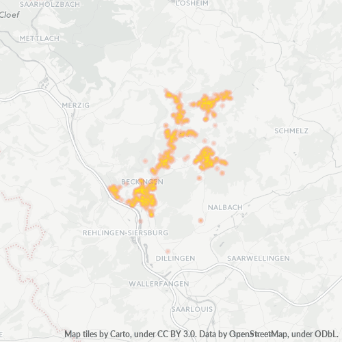 Heatmap für plz 66701