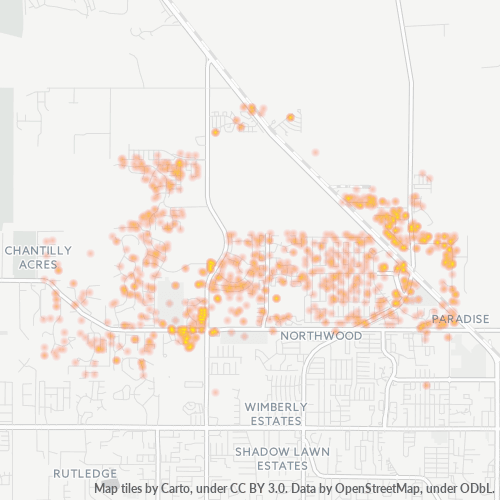 32653 Business Density Heatmap