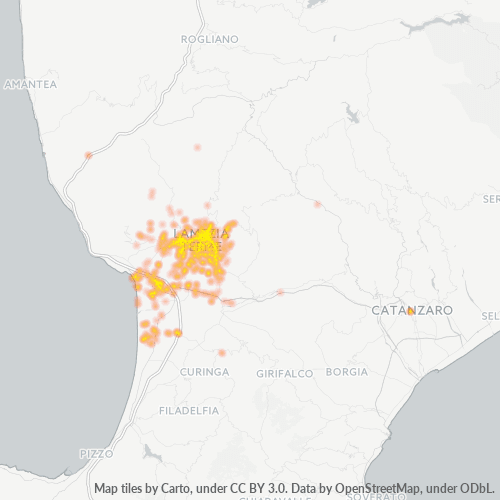 Mappa di calore per cap 88046
