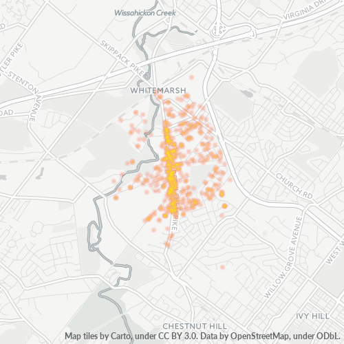 19031 Business Density Heatmap