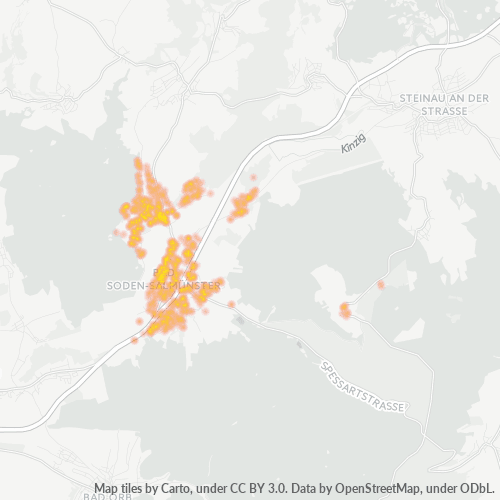 Heatmap für plz 63628