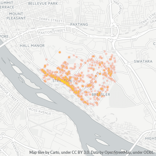 17113 Business Density Heatmap