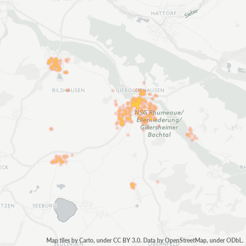 Heatmap für plz 37434