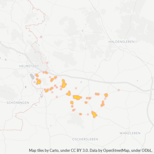 Heatmap für plz 39365