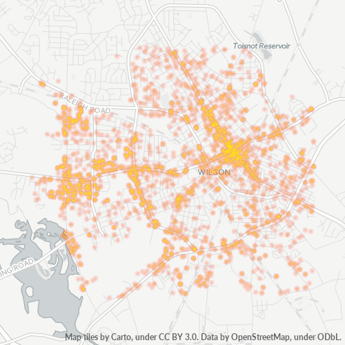 27893 Business Density Heatmap