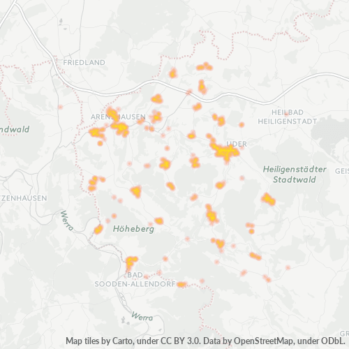 Heatmap für plz 37318