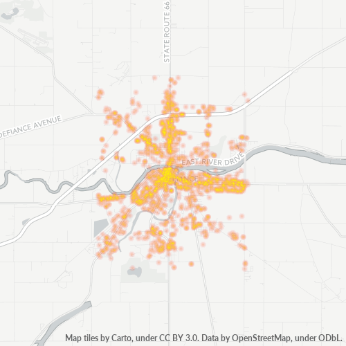 43512 Business Density Heatmap