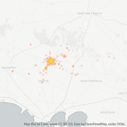 Mappa di calore per cap 74012