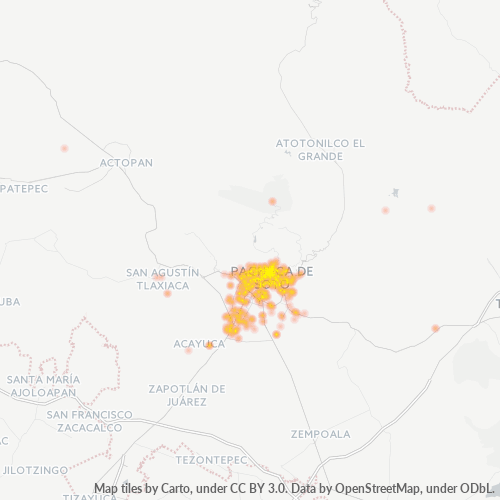42000 Mapa de calor de densidad empresarial