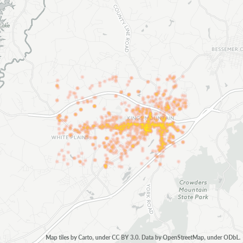 28086 Business Density Heatmap